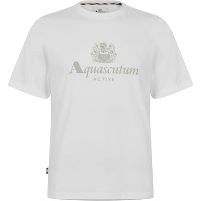 Aquascutum Herenlogo T-Shirt (Wit)
