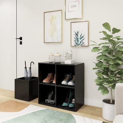 vidaXL - Opbergkast - 105x35,5x70 - cm - bewerkt - hout - grijs