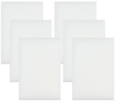 Benson Wonderspons - 6x stuks - wit - 12 cm - melamine - schoonmaken met water