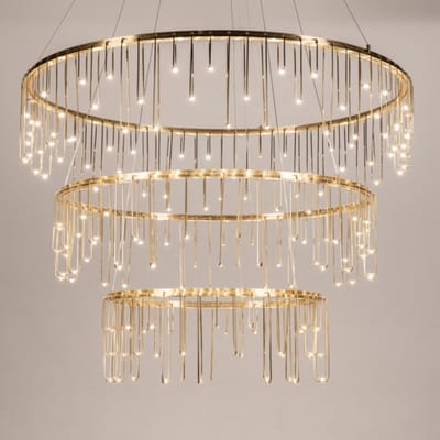 Lumidora Hanglamp 74993 - VUURVLIEGJE - Ingebouwd LED - 64.8 Watt - 4212 Lumen - 2700 Kelvin - Goud - Messing (kleur) - Metaal - ⌀ 79.5 cm