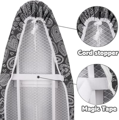 Premium Strijkplankhoes - Geschikt voor Stoomstrijkijzer, Comfortabel en Ademend, Maat XXL (38-45 cm x 130-140 cm)