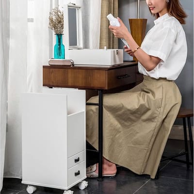 Kaptafel Kast - Dressing Table Make-up - Schoonheidsbenodigdheden Opbergen - Draagbaar Make-upkoffer - 50 Grams - Wit