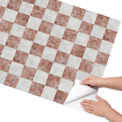 Coloray Meubel Wrap Folie - Beige Meubelfolie - 75x150 cm - Wrapfolie Keuken Marmeren raster - Decoratiefolie - Klassiek Meubelfolie - Meubel Wrap Folie - Woonkamer decoratie - Texturen