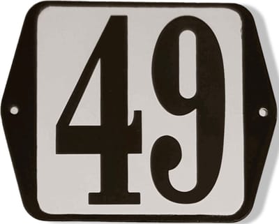 Huisnummer standaard nummer 49