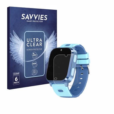 Savvies - Screenprotector voor Noctiluxia 4G Kids Smartwatch - Folie Beschermfolie transparant 6 Stuks