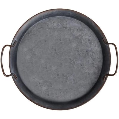 Hoge kwaliteit Metalen Broodmand met Handvat Oud IJzer Huisdecoratie Tafelgerei Bord met handvat ronde schaal voor eten & huis foto rekwisiet gray