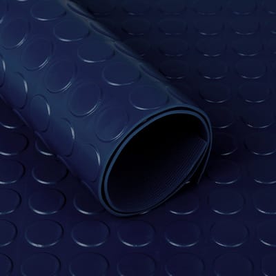 Rubbermagazijn - Noppenloper - Donkerblauw - Dikte 3mm - 120cm breed - Lengte 10 meter