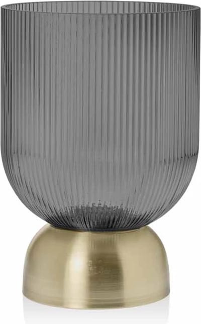 Riverdale - Windlicht Lois smoke 24cm Grijs