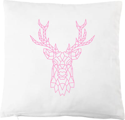 Rendier Kerstmis Kussenhoes - Roze - 45x45 cm - Specialties By Eizook