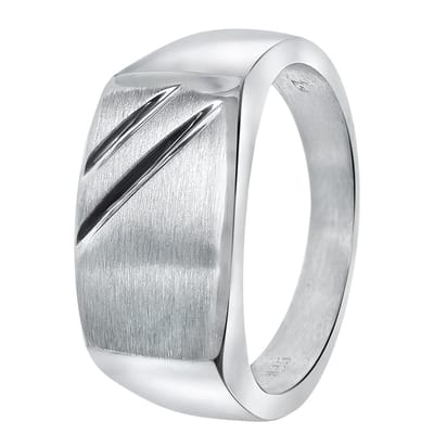 Lucardi Heren Zegelring - Ring - Vaderdag Cadeautje - Echt Zilver - Zilverkleurig