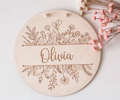 Gepersonaliseerd naambord, babycadeau, houten bord, decoratie voor babykamer of kinderkamer, geboortebord/babykamer/kinderkamer