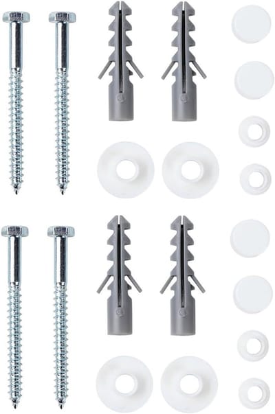 Toiletzitting Bevestiging - Reparatieset Toilet - Toilet Zitting Vast - Universele Pasvorm - Standaard Maat - Wit