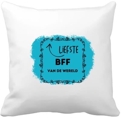 Akyol - liefste bff van de wereld Kussen hoes - Vriend - de liefste beste vriend - verjaardag - cadeautje voor beste vriend - beste vriend artikelen - kado - geschenk - 40 bij 40 cm
