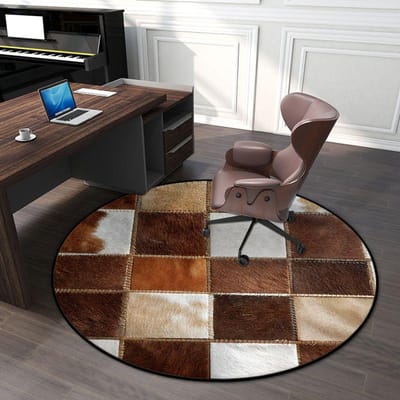 Moderne Imitatie Dierenhuid Decoratie Huis Antislip Tapijt Woonkamer Grote Maat Zacht Kantoor Lounge Vloerkleed Wasbare Stoelmat 2.6ft(80x80cm)