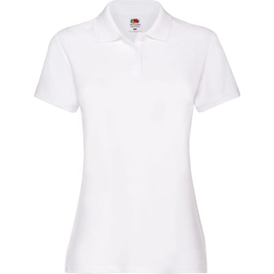 Fruit of the Loom Dames/Dames Premium Effen Poloshirt (Wit)