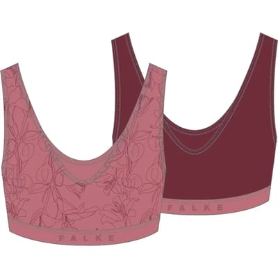 FALKE Daily Comfort Print 2-Pack huidvriendelijk elastisch katoen multipack beha dames veelkleurig - maat XS