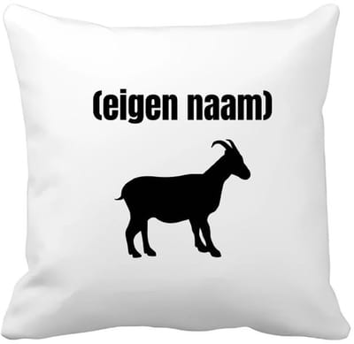 Akyol - geit met eigen naam Kussen hoes - Geit - geiten liefhebbers - dieren liefhebber - leuk cadeau voor iemand die houdt van geiten - cadeau - kado - 40 bij 40 cm