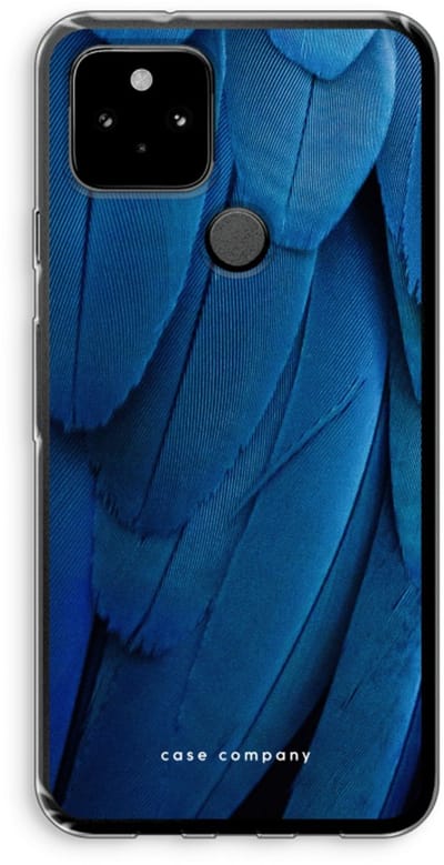 Case Company® - Hoesje geschikt voor Google Pixel 5 hoesje - Pauw - Soft Cover Telefoonhoesje - Bescherming aan alle Kanten en Schermrand