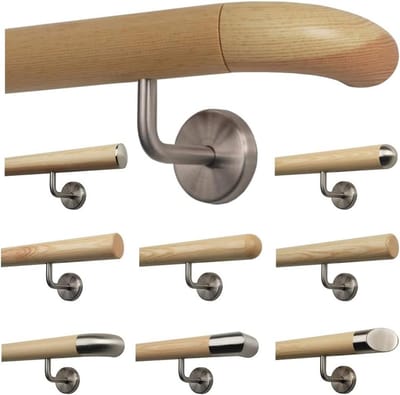 Houten Trapleuning - Handgreep Trap - Veiligheid Binnenshuis - Massief Grenenhout - 30-500 cm - Natuurlijk Hout