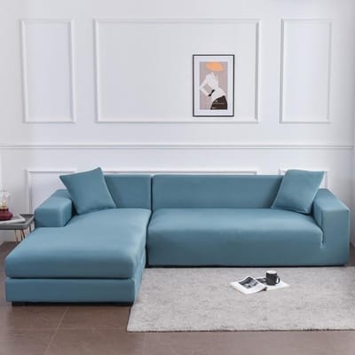 Waterdichte bankhoes verdikte melkzijde woonkamer bankhoes elastische stof L-vormige hoekbankhoes anti-huisdierkras S 1seater 90-140cm