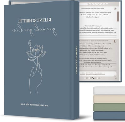 Dagboek met de tekst 'Ik heb je lief, mama' in Morandi-blauw, perfect voor persoonlijke notities en cadeaus