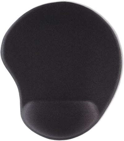 Famanu – Mini muismat met geïntegreerde polssteun - 2-in-1 bureaumat,ontwerp met antislip onderkant - compact formaat - zwart