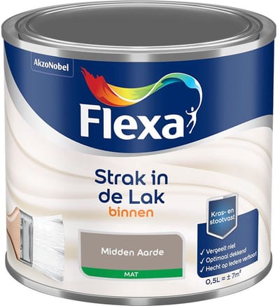 Flexa - Strak In De Lak Binnenlak Mat - Midden Aarde - Mengverf - 500 Ml