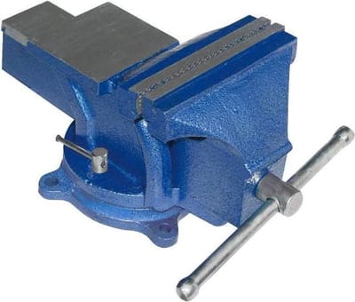 tectake® Parallelle Bankschroef voor Werkbank 165 mm - 360° Draaibaar, Vervangbare Klembekken, Massief Gietijzer - Met Aambeeld