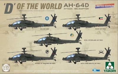 Takom Modelbouwpakket Helikopters - 2606 D of the World AH-64D Apache Longbow Attack Helicopter - Limited Edition Plastic - 1:35 - Modelbouw