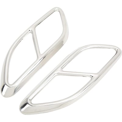 2PCS Couvercle d'embout d'échappement quadruple Décoration de sortie d'échappement Remplacement pour Jaguar FPACE XFL 2021 white