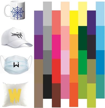 Transferpapier voor Sublimatie in 32 Kleuren - 30.5 x 11.5 cm - Ideaal voor T-shirts, Mokken en Coasters