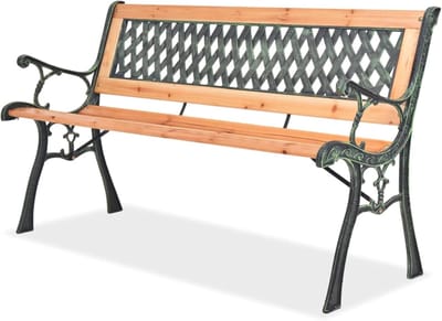 Houten Tuinbank - Buitenbank - Ontspannen in de tuin - Nostalgisch design - 122 cm breed