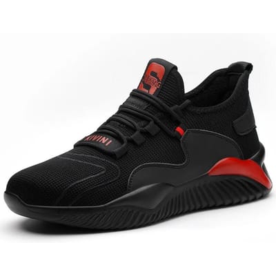 Onverwoestbare schoenen Heren Veiligheidswerkschoenen met stalen neus Lekvrije laarzen Lichtgewicht ademende sneakers Dropshipping 38 black