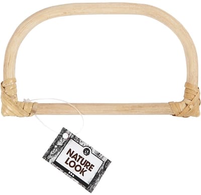 Creativ Company handvat tas bamboe - halfrond handvat voor knutselen.