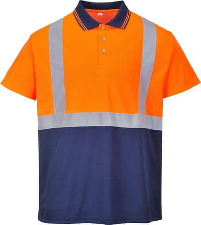 Portwest Tweekleuren Polo S479 - Oranje/Marine - XXL