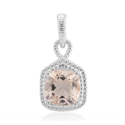 Cavill - Morganiet hanger 1,5 ct - Gerhodineerd 925 sterling zilver - Antieke kussenslijpvorm - Elegant dames sieraad - Mozambique edelsteen