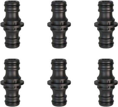 Dailygoods- Slangconnector 2-weg - Tuinslangkoppeling 1/2 inch - Aansluiting voor Gardena - 6 Stuks - Duurzaam kunststof - Hoge druk bestendig