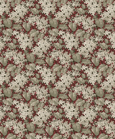 Boråstapeter Vliesbehang 4161 - Alla Tiders Hus - Botanisch Rood - 53cm x 10.05m