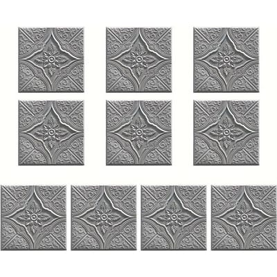 10/20 stuks DIY 3D-muurtegelsticker Schuim Zelfklevende waterdichte en vochtbestendige plafondsticker Gemakkelijk te plakken en te verwijderen, gemakkelijk schoon te maken 10pcs