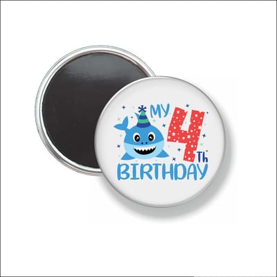 Button Met Magneet 58 MM - My 4th Birthday - NIET VOOR KLEDING