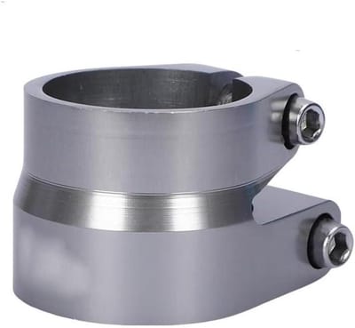 Zadelpenklem Fiets - Zadelklem - Veilig Fietsen - Dubbele Bout - 31.8/34.9mm - Titanium