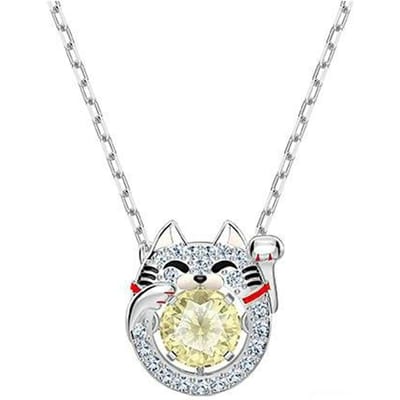 Swarovski Sparkling Dance Nep Kristal Steen Kettingen Dames 5515438 White Gold-Plated|F|Box (Random Color) blue