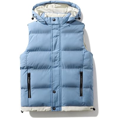 Verdikt Vest met Capuchon in Herfst en Winter Herenvest Grote Maat Vest Katoenen Jas Paardenclip Jas Heren 6XL gray