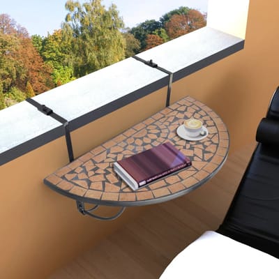 vidaXL - Balkontafel - hangend - mozaïek - terracottakleurig