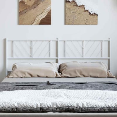 vidaXL Vervangend hoofdbord 150 cm metaal wit