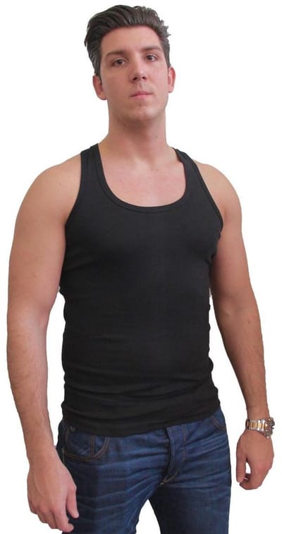 katoenen halter hemd multipack 4 stuks 2x zwart plus 2x wit maat S