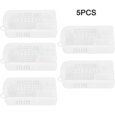5 Pièces Cage à Reine en Plastique Transparent Outil d'Apiculture Équipement Accessoires white