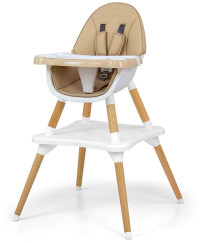Milly Mally Malmo 2-in-1 kinderstoel beige - Meegroeistoel