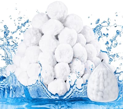 Filterballen voor zwembad, 1400 g, filterballen voor zandfilterinstallaties, vervanging van 45 kg filterzand, kwartszand, herbruikbare Steinbach zwembad, filterballen, zwembad met wasnet, voor