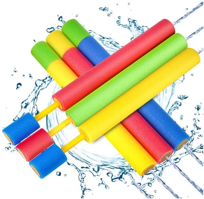 Zwembadspeelgoed – Set van 6 Schuim Spuitstaafjes 30cm – Kleurrijk Waterpret Speelgoed voor Kinderen – Ideaal voor Zomer, Zwembad, Strand en Outdoor Feest – Kleur Willekeurig